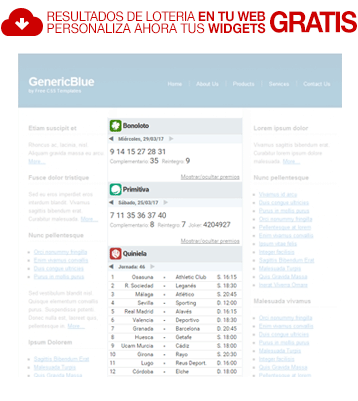 WIDGETS: Pon resultados de loterías en tu web GRATIS