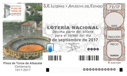 Décimo de lotería del 9 de septiembre