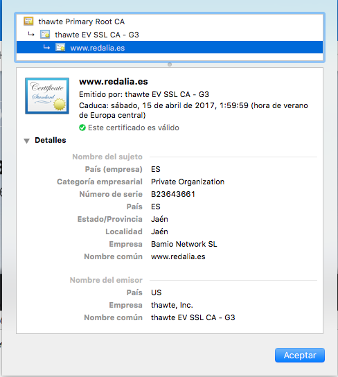 SSL certificates from Redalia