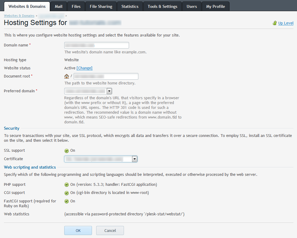 plesk using ssl cert ftp